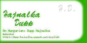 hajnalka dupp business card